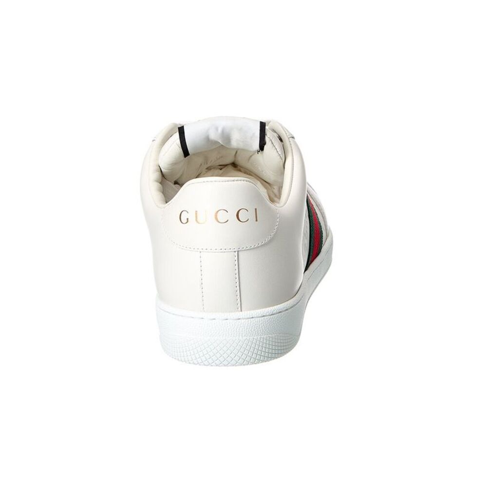 Gucci Screener Trainer Leather Sneaker, White - Picture 3 of 5